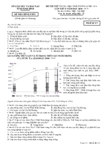 Đề thi thử THPT Quốc Gia Lần 2 năm học 2018-2019 môn Địa Lí - Mã đề 019 - SGD & ĐT Ninh Bình