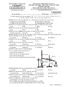 Đề thi thử THPT Quốc Gia lần I năm 2018-2019 môn Hóa Học Lớp 12 THPT, BT THPT - Mã đề 020 - Sở GD&ĐT Ninh Bình