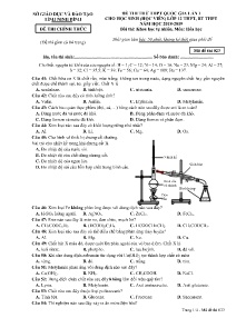 Đề thi thử THPT Quốc Gia lần I năm 2018-2019 môn Hóa Học Lớp 12 THPT, BT THPT - Mã đề 023 - Sở GD&ĐT Ninh Bình