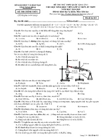 Đề thi thử THPT Quốc Gia lần I năm 2018-2019 môn Hóa Học Lớp 12 THPT, BT THPT - Mã đề 013 - Sở GD&ĐT Ninh Bình