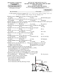 Đề thi thử THPT Quốc Gia lần I năm 2018-2019 môn Hóa Học Lớp 12 THPT, BT THPT - Mã đề 022 - Sở GD&ĐT Ninh Bình