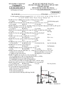 Đề thi thử THPT Quốc Gia lần I năm 2018-2019 môn Hóa Học Lớp 12 THPT, BT THPT - Mã đề 010 - Sở GD&ĐT Ninh Bình