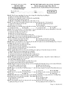 Đề thi thử THPT Quốc Gia lần II năm 2019 môn Địa Lí - Mã đề 002 - Trường THPT Lương Ngọc Quyến