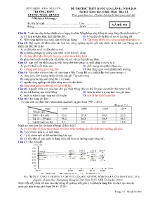 Đề thi thử THPT Quốc Gia lần II năm 2019 môn Địa Lí - Mã đề 001 - Trường THPT Lương Ngọc Quyến