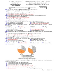 Đề thi thử THPT Quốc Gia lần II năm 2019 môn Địa Lí - Mã đề 010 - Trường THPT Lương Ngọc Quyến