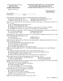Đề thi thử THPT Quốc Gia lần II năm 2019 môn Lịch Sử - Mã đề 016 - Trường THPT Lương Ngọc Quyến