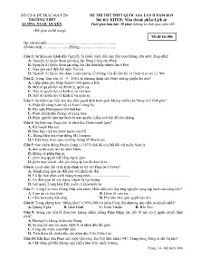 Đề thi thứ THPT Quốc Gia lần II năm 2019 môn Lịch Sử - Mã đề 006 - Trường THPT Lương Ngọc Quyến