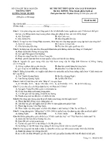 Đề thi thứ THPT Quốc Gia lần II năm 2019 môn Lịch Sử - Mã đề 002 - Trường THPT Lương Ngọc Quyến