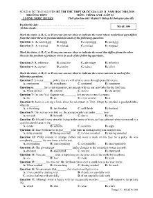 Đề thi thử THPT Quốc Gia Lần II năm học 2018-2019 môn Tiếng Anh Lớp 12 - Mã đề 004 - Trường THPT Lương Ngọc Quyến