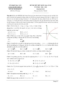 Đề thi thử THPT Quốc Gia Lần II năm học 2018-2019 môn Toán - Sở GD&ĐT Bạc Liêu(Có lời giải)