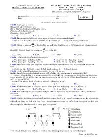 Đề thi thử THPT Quốc Gia Lần II năm học 2019 môn Sinh Học - Mã đề 008 - Trường THPT Lương Ngọc Quyến