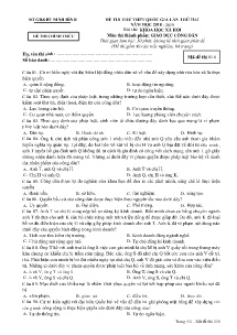 Đề thi thử THPT Quốc Gia lần thứ hai năm học 2018-2019 môn Giáo Dục Công Dân - Mã đề 016 - Sở GD&ĐT Ninh Bình