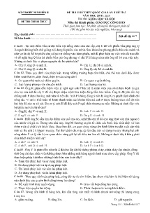 Đề thi thử THPT Quốc Gia lần thứ hai năm học 2018-2019 môn Giáo Dục Công Dân - Mã đề 007 - Sở GD&ĐT Ninh Bình