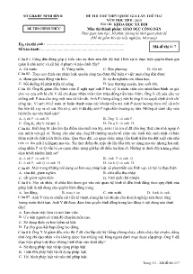 Đề thi thử THPT Quốc Gia lần thứ hai năm học 2018-2019 môn Giáo Dục Công Dân - Mã đề 017 - Sở GD&ĐT Ninh Bình