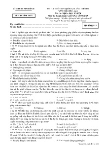 Đề thi thử THPT Quốc Gia lần thứ hai năm học 2018-2019 môn Giáo Dục Công Dân - Mã đề 018 - Sở GD&ĐT Ninh Bình