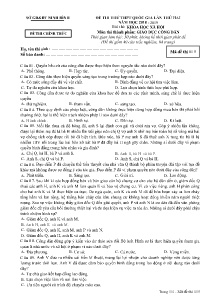 Đề thi thử THPT Quốc Gia lần thứ hai năm học 2018-2019 môn Giáo Dục Công Dân - Mã đề 015 - Sở GD&ĐT Ninh Bình
