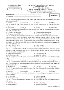 Đề thi thử THPT Quốc Gia lần thứ hai năm học 2018-2019 môn Giáo Dục Công Dân - Mã đề 006 - Sở GD&ĐT Ninh Bình