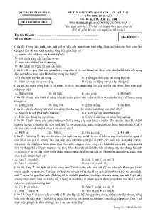 Đề thi thử THPT Quốc Gia lần thứ hai năm học 2018-2019 môn Giáo Dục Công Dân - Mã đề 024 - Sở GD&ĐT Ninh Bình