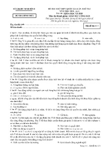 Đề thi thử THPT Quốc Gia lần thứ hai năm học 2018-2019 môn Giáo Dục Công Dân - Mã đề 023 - Sở GD&ĐT Ninh Bình