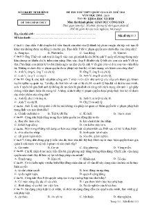 Đề thi thử THPT Quốc Gia lần thứ hai năm học 2018-2019 môn Giáo Dục Công Dân - Mã đề 013 - Sở GD&ĐT Ninh Bình