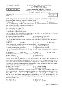 Đề thi thử THPT Quốc Gia lần thứ hai năm học 2018-2019 môn Giáo Dục Công Dân - Mã đề 001 - Sở GD&ĐT Ninh Bình