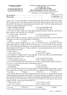 Đề thi thử THPT Quốc Gia lần thứ hai năm học 2018-2019 môn Giáo Dục Công Dân - Mã đề 009 - Sở GD&ĐT Ninh Bình