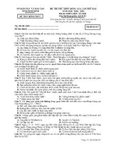 Đề thi thử THPT Quốc Gia lần thứ hai năm học 2018-2019 môn Lịch Sử - Mã đề 017 - Sở GD & ĐT Ninh Bình