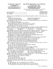 Đề thi thử THPT Quốc Gia lần thứ hai năm học 2018-2019 môn Lịch Sử - Mã đề 019 - Sở GD & ĐT Ninh Bình