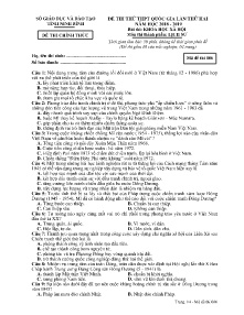 Đề thi thử THPT Quốc Gia lần thứ hai năm học 2018-2019 môn Lịch Sử - Mã đề 006 - SGD & ĐT Ninh Bình