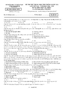 Đề thi thử THPT Quốc Gia lần thứ hai năm học 2018-2019 môn Sinh Học - Mã đề 013 - Sở GD & ĐT Ninh Bình