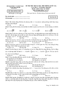 Đề thi thử THPT Quốc Gia lần thứ I năm học 2018-2019 môn Vật Lí - Mã đề 014 - Sở GD&ĐT Ninh Bình