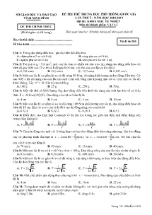 Đề thi thử THPT Quốc Gia lần thứ I năm học 2018-2019 môn Vật Lí - Mã đề 010 - Sở GD&ĐT Ninh Bình
