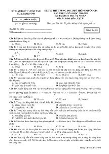 Đề thi thử THPT Quốc Gia lần thứ I năm học 2018-2019 môn Vật Lí - Mã đề 020 - Sở GD&ĐT Ninh Bình