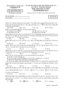 Đề thi thử THPT Quốc Gia lần thứ I năm học 2018-2019 môn Vật Lí - Mã đề 003 - Sở GD&ĐT Ninh Bình