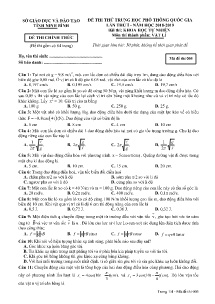 Đề thi thử THPT Quốc Gia lần thứ I năm học 2018-2019 môn Vật Lí - Mã đề 005 - Sở GD&ĐT Ninh Bình
