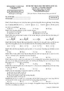 Đề thi thử THPT Quốc Gia lần thứ I năm học 2018-2019 môn Vật Lí - Mã đề 007 - Sở GD&ĐT Ninh Bình