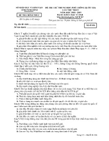 Đề thi thử THPT Quốc Gia lần thứ nhất năm học 2018-2019 môn Lịch Sử - Mã đề 006 - Sở GD & ĐT Ninh Bình