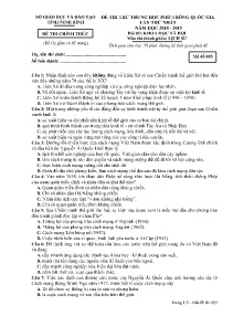 Đề thi thử THPT Quốc Gia lần thứ nhất năm học 2018-2019 môn Lịch Sử - Mã đề 005 - Sở GD & ĐT Ninh Bình