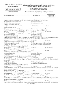 Đề thi thử THPT Quốc Gia lần thứ nhất năm học 2018-2019 môn Sinh Học - Mã đề 005 - Sở GD & ĐT Ninh Bình