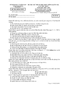 Đề thi thử THPT Quốc Gia lần thứ nhất năm học 2018-2019 môn Lịch Sử - Mã đề 003 - Sở GD & ĐT Ninh Bình