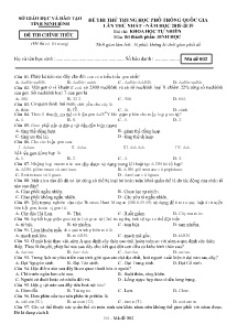 Đề thi thử THPT Quốc Gia lần thứ nhất năm học 2018-2019 môn Sinh Học - Mã đề 002 - Sở GD & ĐT Ninh Bình