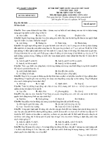 Đề thi thử THPT Quốc Gia lần thứ nhất năm học 2018-2019 môn Giáo Dục Công Dân - Mã đề 015 - SGD & ĐT Ninh Bình