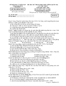Đề thi thử THPT Quốc Gia lần thứ nhất năm học 2018-2019 môn Lịch Sử - Mã đề 023 - Sở GD & ĐT Ninh Bình