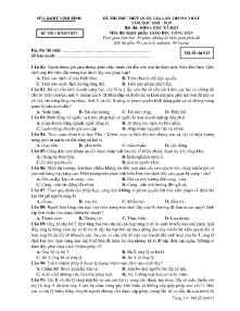 Đề thi thử THPT Quốc Gia lần thứ nhất năm học 2018-2019 môn Giáo Dục Công Dân - Mã đề 013 - SGD & ĐT Ninh Bình