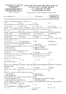 Đề thi thử THPT Quốc Gia lần thứ nhất năm học 2018-2019 môn Sinh Học - Mã đề 014 - Sở GD & ĐT Ninh Bình