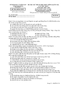 Đề thi thử THPT Quốc Gia lần thứ nhất năm học 2018-2019 môn Lịch Sử - Mã đề 018 - Sở GD & ĐT Ninh Bình