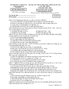 Đề thi thử THPT Quốc Gia lần thứ nhất năm học 2018-2019 môn Lịch Sử - Mã đề 010 - Sở GD & ĐT Ninh Bình