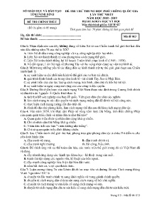 Đề thi thử THPT Quốc Gia lần thứ nhất năm học 2018-2019 môn Lịch Sử - Mã đề 013 - Sở GD & ĐT Ninh Bình