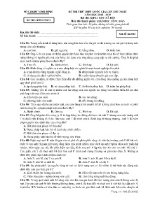 Đề thi thử THPT Quốc Gia lần thứ nhất năm học 2018-2019 môn Giáo dục công dân - Mã đề 022 - Sở GD & ĐT Ninh Bình