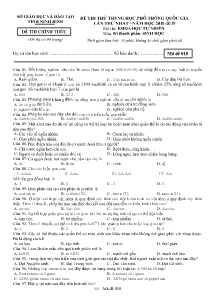 Đề thi thử THPT Quốc Gia lần thứ nhất năm học 2018-2019 môn Sinh Học - Mã đề 018 - Sở GD & ĐT Ninh Bình